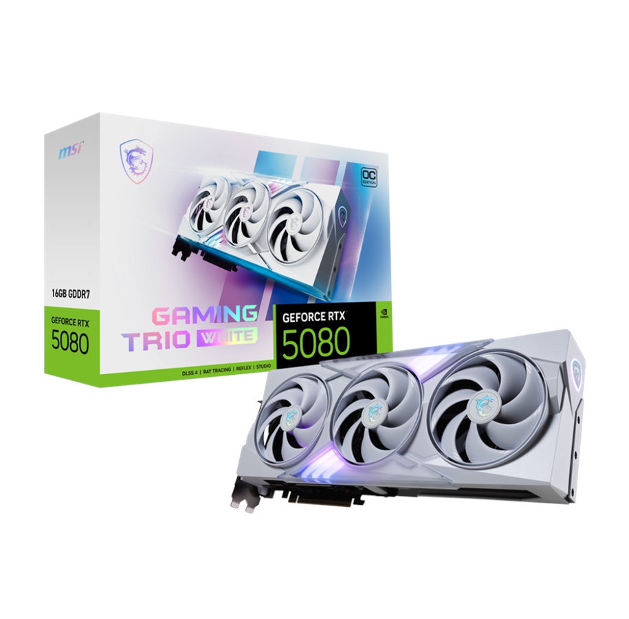 MSI GeForce RTX 5080 Gaming Trio OC White 16GB